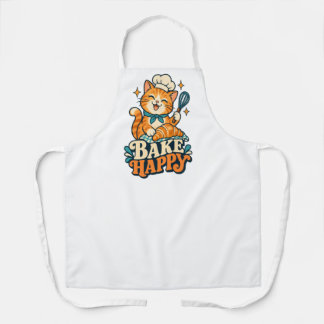 Bak Gelukkig Kat Chef Keuken Schort