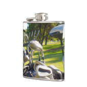 Bak met golfbrekers, met vinylwatersnipkolf heupfles (Links)