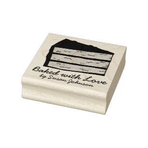 Bak met liefde gebrandmerkt door Layer Cake Bakery Rubberstempel