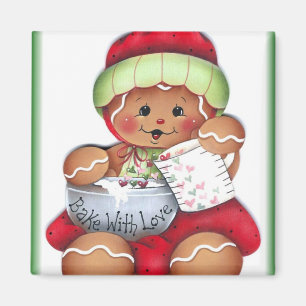 Bak met Liefde Gingerbread Magneet