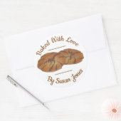 Bak met Love Ginger Snap Biscuit Cookie Ronde Sticker (Envelop)