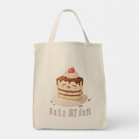 Bak mijn dag! tote bag (Achterkant)