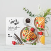 Bak Sale Croissants Uitnodiging Flyer (Staand voorkant)
