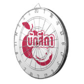 Bak Sida Farang, geschreven in Thai Isaan Dialect Dartbord (Voorkant Rechts)