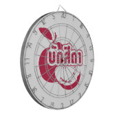Bak Sida Farang, geschreven in Thai Isaan Dialect Dartbord (Voorkant Links)