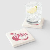 Bak Sida Farang, geschreven in Thai Isaan Dialect Stenen Onderzetter (Zijkant)