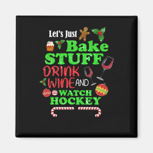 Bak spullen Drink en kijk hockey cadeau Magneet