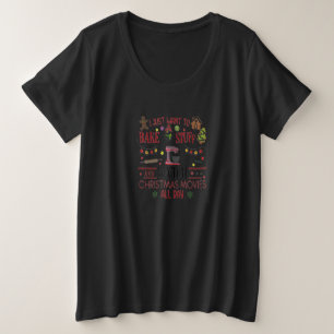 Bak spullen en kijk kerstfilms op maat cadeau grote maat t-shirt