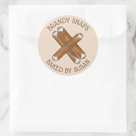Bak van Bakery Homemade Brandy Snaps British Ronde Sticker (Tas)