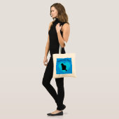 Bak - Zwarte kat in het hart Lijst Tote Bag (Voorkant (model))