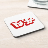 BAKA ば ~ Fool in Japans Hiragana-script Bier Onderzetter (Linkerzijde)