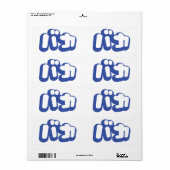 BAKA バ ~ Fool in Japans Katakana Script Etiket (Full Sheet)