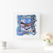 Bakar Vierkante Klok (Huis)