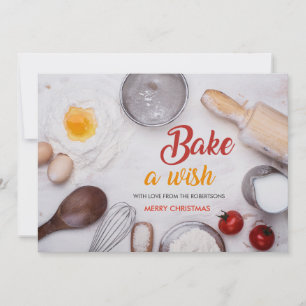 Bake a Wish kerstfotokaart Feestdagenkaart