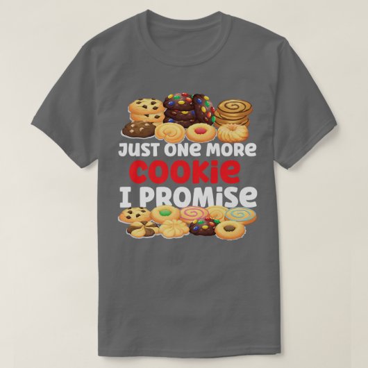 Bake Baking Cookie nog een koekje dat ik beloof T-shirt (Design voorkant)