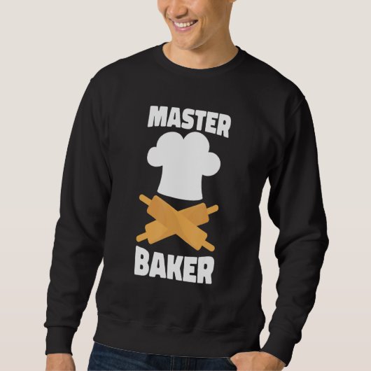 Bake Baking Rolling Pin Master Baker Trui (Voorkant)
