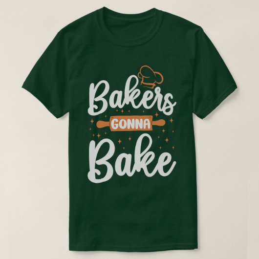 Bake Baking Rolling Pin Pun  T-shirt (Design voorkant)