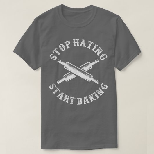 Bake Baking Rolling Pin T-Shirt (Design devant)