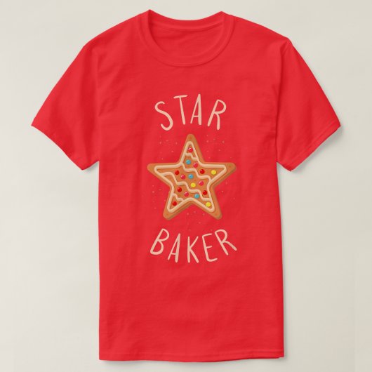 Bake Baking Star Cookie T-shirt (Design voorkant)