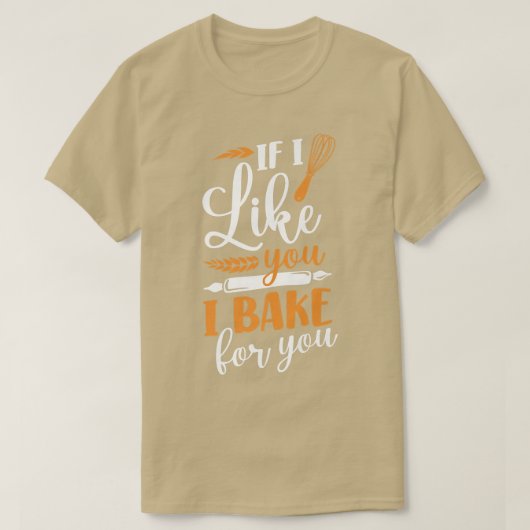 Bake Baking Whisk Rolling Pin T-shirt (Design voorkant)