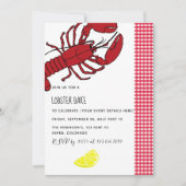 Bake de homard/Fête à bouillir Invitation customis (Devant)