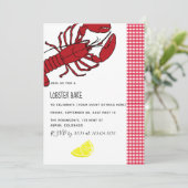 Bake de homard/Fête à bouillir Invitation customis (Debout devant)