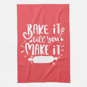 Bake It Till You Make It Lettering Bakliefde Theedoek