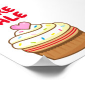 BAKE SALE cupcake-bakbord poster (Hoek)