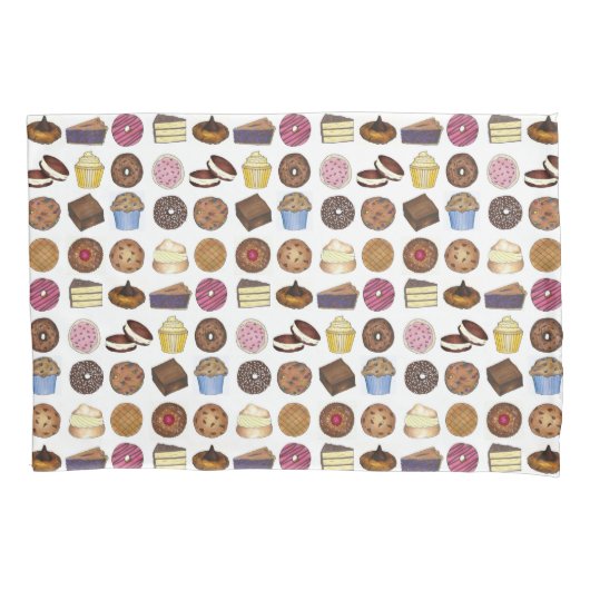 Bake Sale Cupcake Brownie Pie Cake Kussensloop (Voorkant)