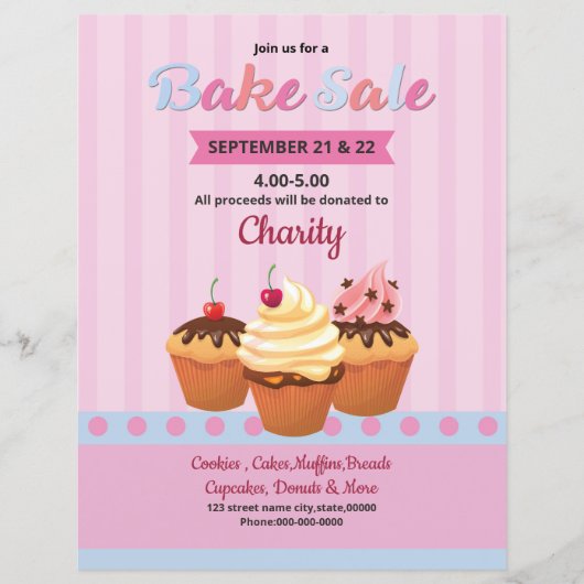 Bake Sale Flyer Sjabloon (Voorkant)