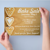 Bake Sale Fundraiser Flyer Horizontale Koekjes (Hand)