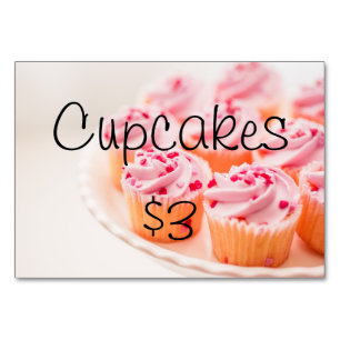Bake Sale Fundraiser Table Signage Card Kaart