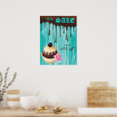 Bake Sale Poster Chocolade Cupcake Blue (Keuken)