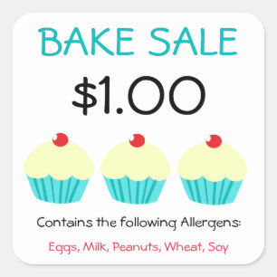 Bake Sale Stickers Aanpassen bevat allergenen