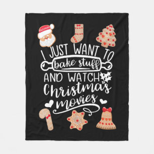 Bake Stuff en kerstfilms bekijken Fleece Deken