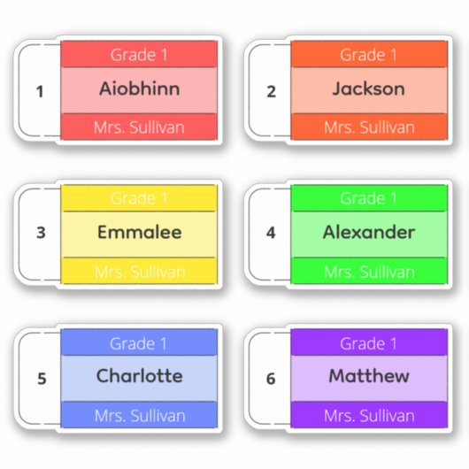 Bake to School Custom Multiple Name Stickers (Devant)