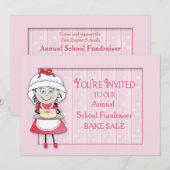 BAKE VERKOOPINVITATIE - PERSONALIZE - DORI DE CHEF KAART (Voorkant / Achterkant)