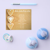 Bake-verkoopprijslijst met hout Achtergrond — Hear Flyer (Enkel)