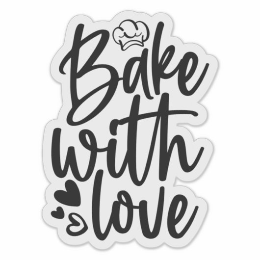 Bake With Love Sticker (Devant)