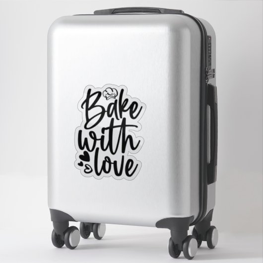 Bake With Love Sticker (Sur valise)