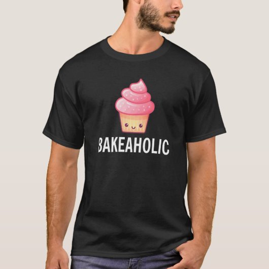 Bakeaholic Snack Bakken Cake T-shirt (Voorkant)