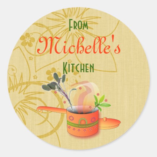 Baked Goods Cadeaulabel Sjabloon Ronde Sticker (Voorkant)