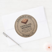 Baked Goods Chocolade Brownies Label Kraft (Envelop)