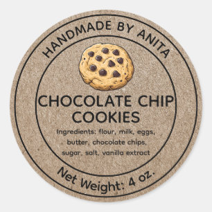 Baked Goods Chocolade Chip Cookies Label Kraft