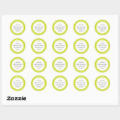 Baked Goods Ronde Gift Label Sticker Circle Citron (Vel)