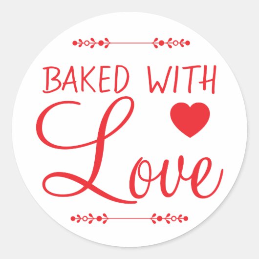 Baked With Love Baked Produit Sticker (Devant)