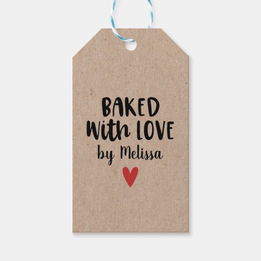Baked with Love Cadeaulabel (Voorkant)