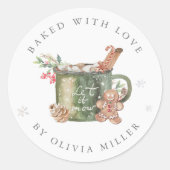 Baked With Love Christmas Hot Cocoa Sticker (Devant)