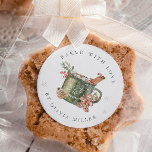 Baked With Love Christmas Hot Cocoa Sticker<br><div class="desc">Sticker De Coca Chaud De Noël Gâté. Éléments correspondants disponibles</div>