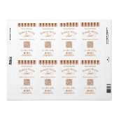 Baked With Love Hand Drawn Whisk QR Code Bakery Etiket (Full Sheet)